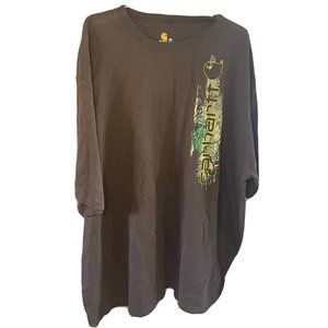 Carhartt Shirt Adult 4XL Brown  Short Sleeve Graphic Logo T-Shirt Casual Men’s